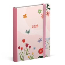 Mega-Papír 2004 Kft. Mega-Papír Határidőnapló 2026 Fragile Rózsaszín, virágok határidőnapló