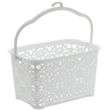 MEGA PLAST MONAKO csipesztartó kosár, 13×23,5×15,5 cm, fehér (MAT26432) bútor