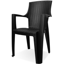 MEGAPLAST Kerti szék AMELIA polirattan, antracit (8606018203987) kerti bútor