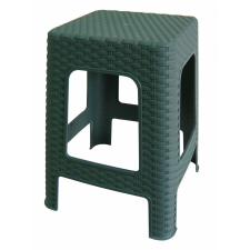 MEGAPLAST Puff II. 45x35,5x35,5 cm, polyrattan, sötétzöld (MAT22648) kerti bútor