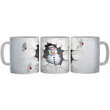  Meglepetés Hóember - 3D Mintás Bögre bögrék, csészék