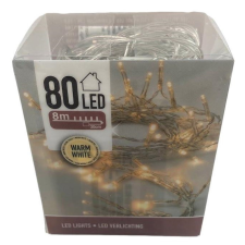  MELEG FEHÉR FÉNYFÜZÉR, 80 LEDES karácsonyfa izzósor