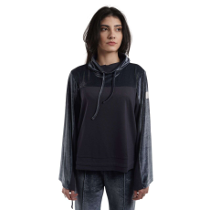  Melegítő felső Emporio EA7 Vonat Atlétikai Velúr W T-top Cn 6LTM32TJDWZ01543 női Tengerészkék XS