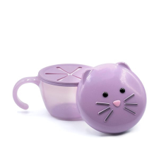 Melii , utazáshoz alkalmas fedővel, cica uzsonnás doboz