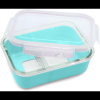 Melii Üveg ebédtartó, szilikon tokkal, kék (790693169619)