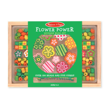  Melissa &amp;amp; Doug Kreatív játék, Fa gyöngy szett, virágok kreatív és készségfejlesztő