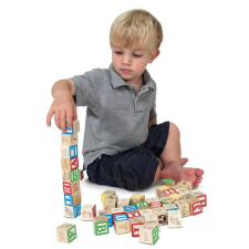  Melissa &amp; Doug Fa készségfejlesztő játék, ABC és számok fajáték