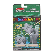  Melissa &amp; Doug Kreatív játék, Képkarc füzet, szafari kreatív és készségfejlesztő