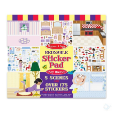 Melissa & Doug Kreatív játék, Újrahasználható matrica készlet, lakberendezés kreatív és készségfejlesztő