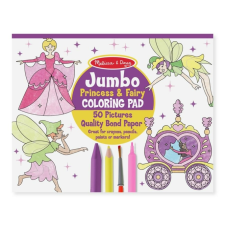 Melissa and Doug Jumbo színező - Hercegnők és tündérek (4263) kreatív és készségfejlesztő