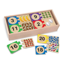 Melissa & Doug Fából készült puzzle számok tanulásához puzzle, kirakós
