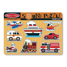 Melissa & Doug Kirakós játék járművekkel hangok puzzle, kirakós