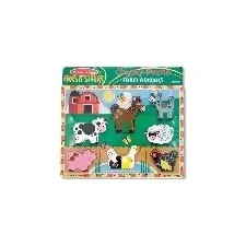 Melissa & Doug: Puzzle 8 db-os farmon él? állatok  7235 - puzzle, kirakós