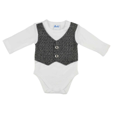 Mellényes hosszú ujjú baba body - 92-es méret kombidressz, body