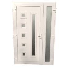  Mendy Műanyag bejárati ajtó / 138x208 / FEHÉR / NYITHATÓ OLDALLAL - nyílászáró