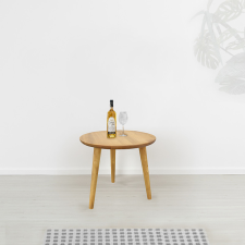  MENGEVE kerek fenyő dohányzóasztal bútor