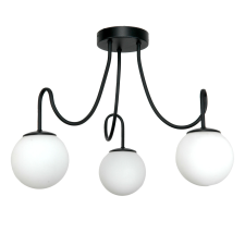  Mennyezeti lámpa, fekete üvegből készült, fehér, 15-282 TED világítás