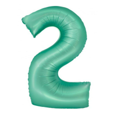 Menta 2-es Mint Mat szám fólia lufi 76 cm party kellék