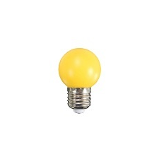 Mentavill Színes LED lámpa E27 (1W/200°) Kisgömb - sárga izzó