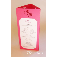  Menüháromszög szívecske dekorációs kellék