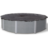 MEO-419 Deluxe PE téli medencevédő takaró, kör alakú fémpalástos medencékhez, 4.5m átmérőjű, fekete színű