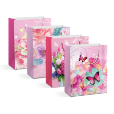 Mercaton Ajándéktáska - papír - 330 x 102 x 457 mm - 4 típus/csomag ajándéktasak