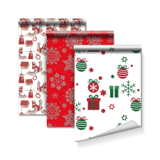 Mercaton Csomagolópapír - 3 típus - 70 gsm - 70 x 150 cm mintás csomagolópapír