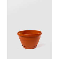  Mercaton® dekoratív virágcserép, Műanyag, Barna, 20X11 cm kerti tárolás