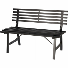 Mercaton Kerti pad, acélszerkezet, fekete, 110x55x76 cm, Grúzia kerti bútor
