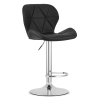 Mercaton Konyhai/bárszék, Mercaton, West, forgatható, öko-bőr, fekete és ezüst, 46x48.5x90-111 cm, 46x48.5x90-111 cm