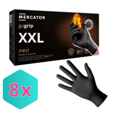  MERCATOR GoGrip Black Gumikesztyű XXL-es 50 db/csomag KARTON - 8 csomag