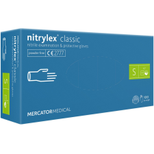 Mercator Gumikesztyű nitril púdermentes S 100db NITRYLEX lila védőkesztyű
