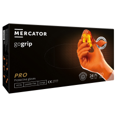 Mercator Medical MERCATOR gogrip Narancs háromszoros vastagságú munkavédelmi nitril kesztyű, 50db - S