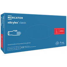Mercator Medical Nitrylex Classic Blue Kék Púdermentes Nitril kesztyű - L
