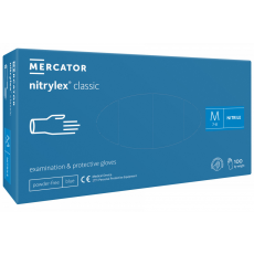 Mercator Medical Nitrylex Classic Blue Kék Púdermentes Nitril kesztyű - M