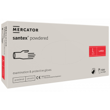Mercator Medical Santex Smooth Fehér Púderes Latex Vizsgáló kesztyű - L védőkesztyű