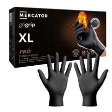 Mercator Medical Zrt MERCATOR GoGrip Black Gumikesztyű XL-es védőkesztyű