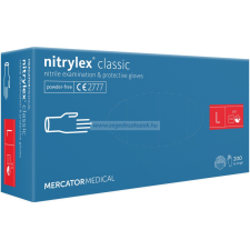 MERCATOR nitrylex classic blue nitril púdermentes kesztyű L 200db gyógyászati segédeszköz