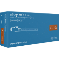  MERCATOR nitrylex classic blue nitril púdermentes kesztyű XL 100db gyógyászati segédeszköz