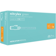  MERCATOR nitrylex green púdermentes kesztyű XS 100db (Előrendelhető) gyógyászati segédeszköz
