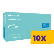 Mercator Nitrylex Green púdermentes nitril vizsgálókesztyű mentazöld 100db (Karton - 10 csomag) védőkesztyű