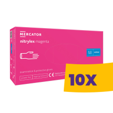 Mercator Nitrylex Magenta púdermentes nitril vizsgálókesztyű magenta 100db (Karton - 10 csomag) védőkesztyű