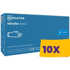Mercator Nitrylex White púdermentes nitril vizsgálókesztyű fehér 100db (Karton - 10 csomag) védőkesztyű