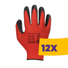 Mercator Tech Red&amp;Black latex mártott kesztyű (Karton - 12 pár) védőkesztyű
