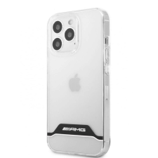 Mercedes AMG iPhone 13 (6,1") átlátszó fehér csíkos hátlap tok tok és táska