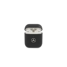 Mercedes fekete bőr tok AirPods 1/2 fülhallgatóhoz fülhallgató, fejhallgató tok