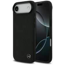 Mercedes Leather Large Laurel Leave Apple iPhone Air (2025) MagSafe hátlap tok, fekete tok és táska