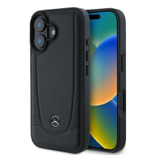 Mercedes MEHCP16SARMBK Leather Urban keménytok iPhone 16 - fekete tok és táska