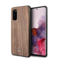 Mercedes MEHCS62VWOLB Samsung Galaxy S20 G980 barna keménytok Wood Line tok és táska