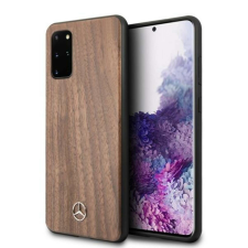 Mercedes MEHCS67VWOLB S20+ G985 keménytok barna/barna Wood Line dió tok és táska